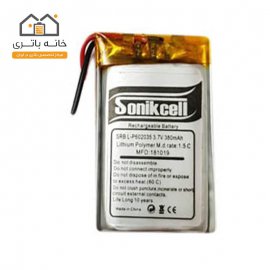 باتری لیتیوم پلیمر 3.7 ولت 380 میلی‌آمپر ‌602035 سونیک سل( Sonikcell)