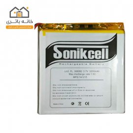 باتری لیتیوم پلیمر 3.7 ولت 3200 میلی‌آمپر-368082 سونیک سل( Sonikcell)