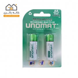 باتری قلمی قابل شارژ یونومات مدل 1800میلی آمپر بسته 2عددی