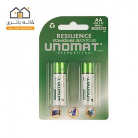 باتری قلمی قابل شارژ یونومات مدل 2500میلی آمپر بسته 2عددی