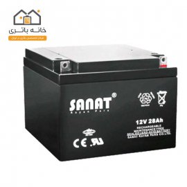 باتری 12 ولت 28 آمپر صنعت(Sanat)