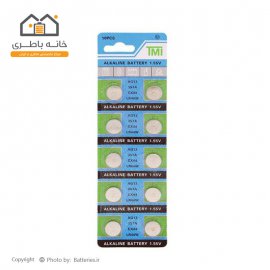 باتری سکه ای 1/5 ولت G13 TMI برگ 10 عددی