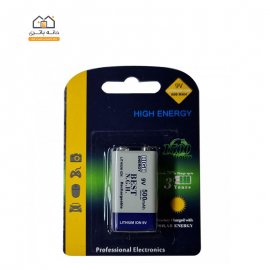 باتری 9 ولت شارژی 500 میلی آمپر لیتیوم بست Best
