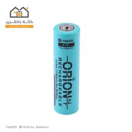 باتری لیتیوم 18650 شارژی 3.7 ولت 2200 میلی آمپر اوریون orion نوک دار