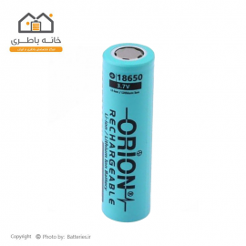 باتری لیتیوم 18650 شارژی 3.7 ولت 2200 میلی آمپر اوریون orion سرتخت