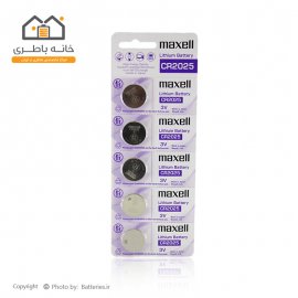 باتری سکه ای مکسل 2025 بنفش 5 عددی