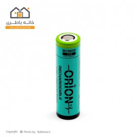 باتری لیتیوم 18650 شارژی 3.7 ولت 3000 میلی آمپر اوریون  HP orion سرتخت