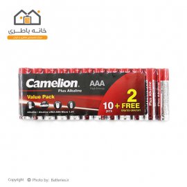باتری نیم قلمی آلکالاین پلاس کملیون پک 10+2 عددی Camelion