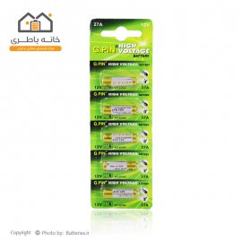 باتری آلکالاین 12 ولت سایز A27 جی پین 5 عددی GPIN