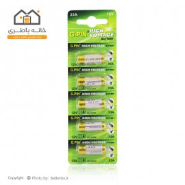 باتری آلکالاین 12 ولت سایز A23 جی پین 5 عددی GPIN