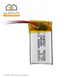باتری لیتیوم پلیمر 3.7 ولت 180 میلی آمپر ساعت انرژی (381630)