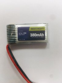 باتری لیتیوم پلیمر 3.7 ولت 380 میلی آمپر ساعت بست (752035) 25C
