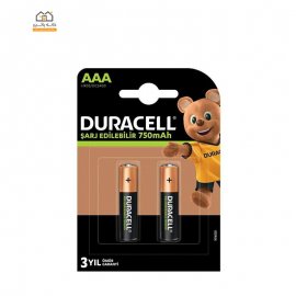 باتری نیم قلمی شارژی 750 میلی آمپر دوراسل خرسی (duracell)