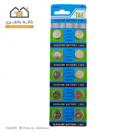 باتری AG13 تی اند ای T&E کارت 10 عددی