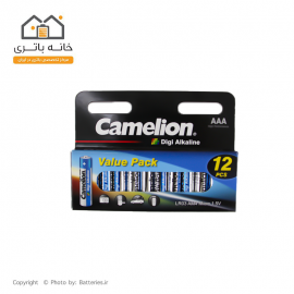 باتری نیم قلمی آلکالاین دیجی  پک 12 عددی Camelion