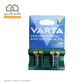 باتری نیم قلمی شارژی ۸۰۰ میلی آمپر وارتا 4 عددی (Varta)