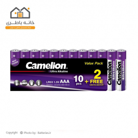 باتری نیم قلمی آلکالاین اولترا کملیون پک 10+2 عددی Camelion