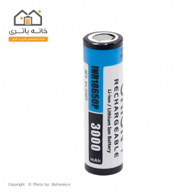 باتری لیتیوم 18650 شارژی  3.7 ولت 10c 3000 میلی آمپر اوریون orion سرتخت