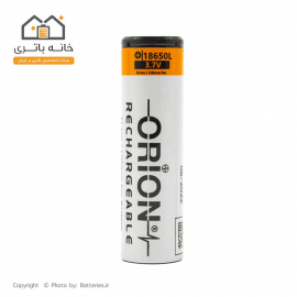 باتری لیتیوم 18650 شارژی  3.7 ولت 2200 میلی آمپر 5c اوریون orion سرتخت