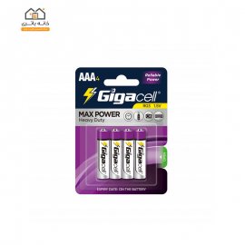باتری نیم قلمی معمولی4 عددی مکس پاور کارتی گیگاسل Gigacell