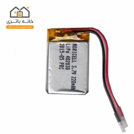 باتری لیتیوم پلیمر3.7 ولت 220 میلی آمپر(402030)