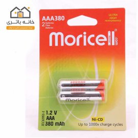 باتری نیم قلمی شارژی 380 میلی آمپر موریسل