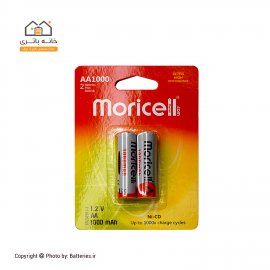 باتری قلمی شارژی 1000 میلی آمپر موریسل moricell