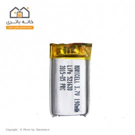 باتری لیتیوم پلیمر3.7 ولت 190 میلی آمپر (521630)