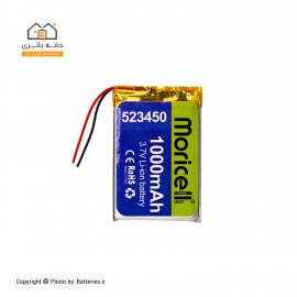 باتری لیتیوم پلیمر 3.7 ولت 1000 میلی آمپر (523450)  موریسل MORICELL