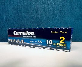 باتری قلمی معمولی  کملیون پک 10+2 عددی Camelion