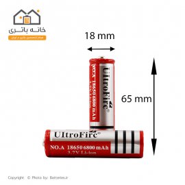 باتری لیتیوم آیون 18650 شارژی 3.7 ولت 4200 میلی آمپر اولترافایر - Ultra Fire
