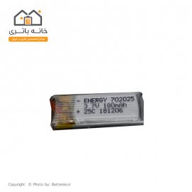 باتری لیتیوم پلیمر 3.7 ولت 180 میلی آمپر ساعت انرژی (702025) 25C