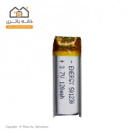 باتری لیتیوم پلیمر 3.7 ولت 120 میلی آمپر ساعت انرژی (501230)