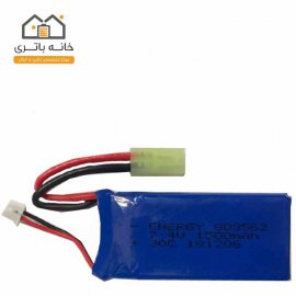 باتری لیتیوم پلیمر شارژی 7.4 ولت 1500 میلی آمپر ساعت انرژی (803562) 30C