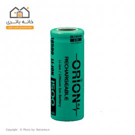 باتری لیتیوم آیون 18500 شارژی 3/7 ولت 1500 میلی آمپر 20c اوریون