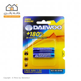باتری نیم قلمی آلکالاین دوو 2 عددی DAEWOO